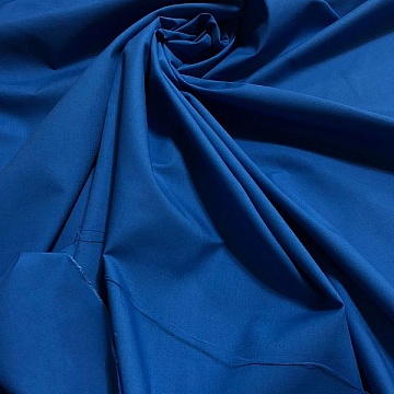 Tela Di Cotone Popeline Bluette New