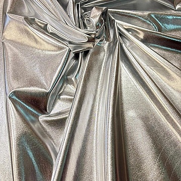 Lycra Spalmata Specchio Argento