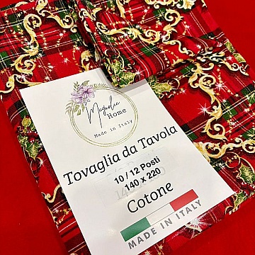 Tovaglia Natalizia 10/12 Posti