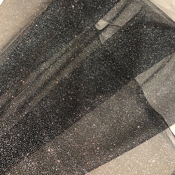 Tulle Strass Nero Argento