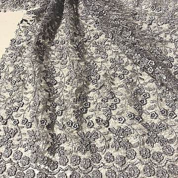 Pizzo Ricamato New Grigio Chiaro