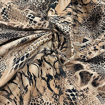 Cotone Jeansato Animalier