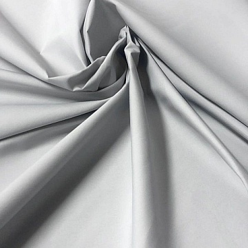 Tela Di Cotone Popeline Grigio