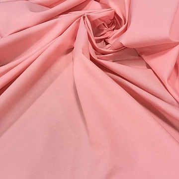 Tela Di Cotone Popeline Rosa Pesca New