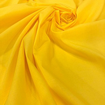 Tela Di Cotone Popeline Giallo