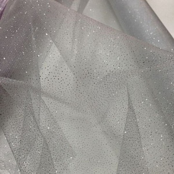 Tulle Strass Bianco Argento