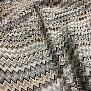 Tessuto Gobelin Fantasia Zig Zag Var. Grigio