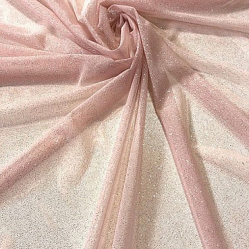 Tulle Elasticizzato Swarovski Rosa