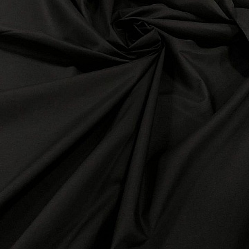 Tela Di Cotone Popeline Nero