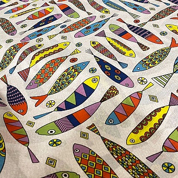 Cotone H.280 Fantasia Pesci Colorati