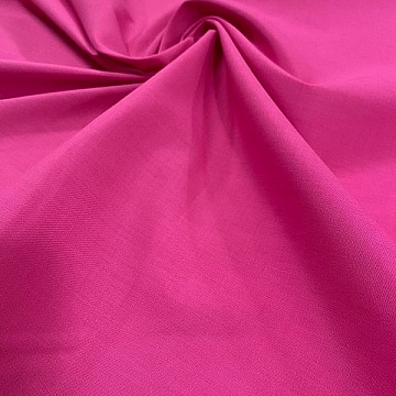Tela Di Cotone Popeline Fucsia