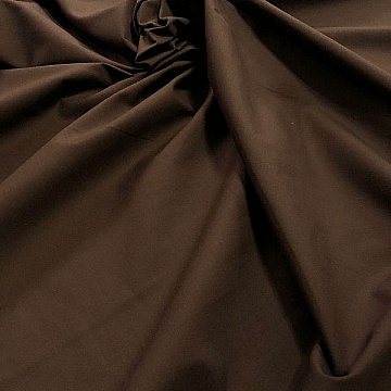 Tela Di Cotone  Popeline Marrone New