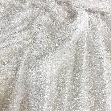Tessuto A Maglia Effetto Neve H.150cm