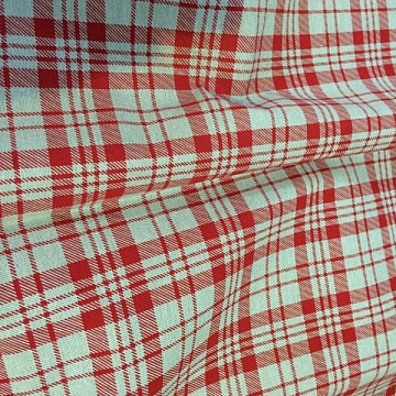 Cotone Corda Fantasia Scozzese Rosso 2017